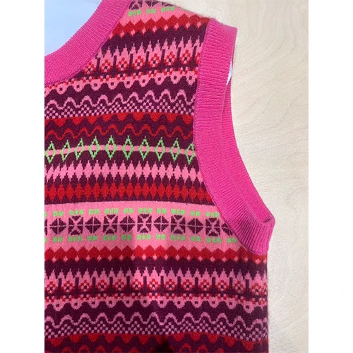 Wholegarment Knitted Sleeveless Sweater Vest factory